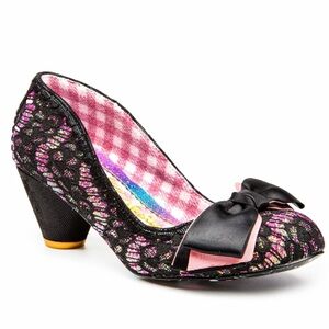 Irregular Choice Slinky Dink Pink and Black Lace